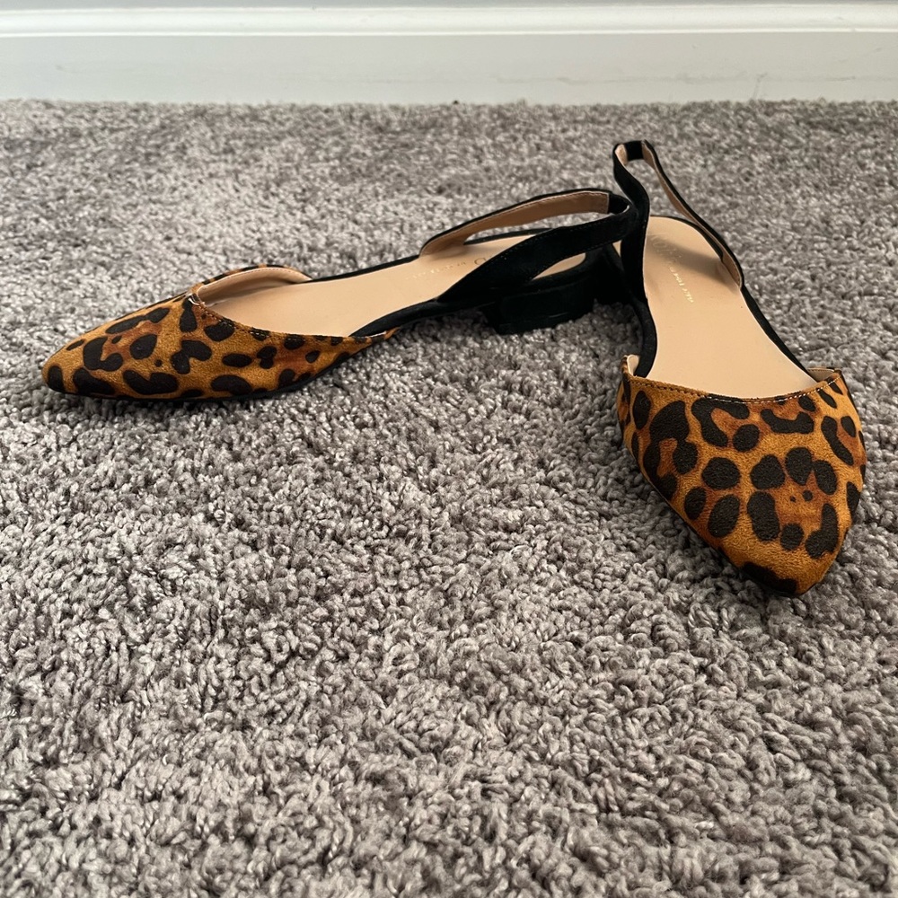 Leopard print flats